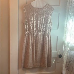 J crew pale pink size 8 sequin dress